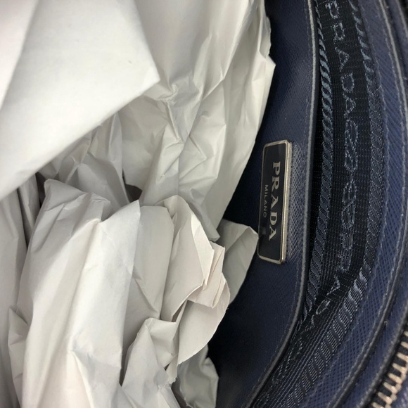 Prada Saffiano Lux Double-Zip Tote, Baltico - Picture 8 of 8